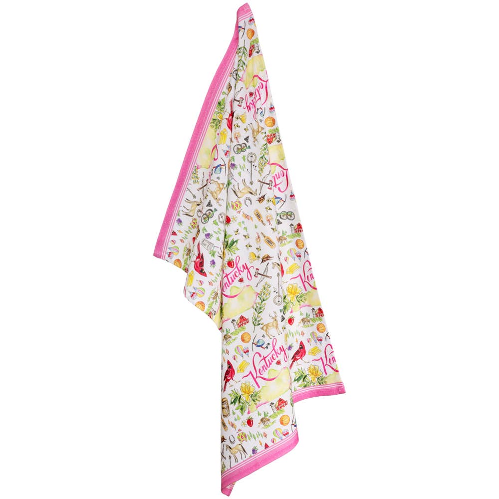 KY Kentucky State Collection 28" Cotton Tea Towels Set Of 2
