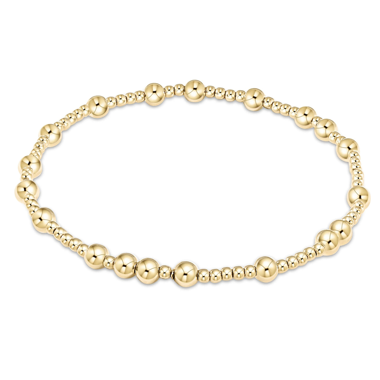 Hope unwritten 4mm bead bracelet - gold (EXTENDS)