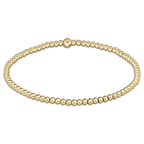 Classic Gold 2.5mm Bead Bracelet (EXTENDS)