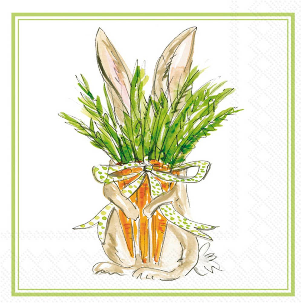 Paper Lunch Napkins 20ct Carrot Bunny Rosanne Beck