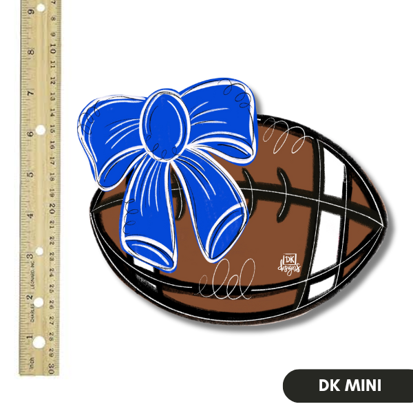 DK FB Bow Blue and White Mini