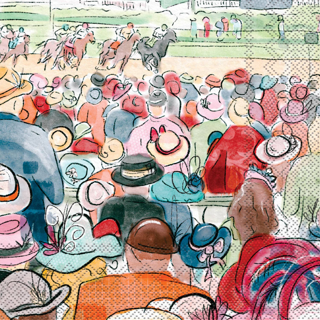 Kentucky Derby Spectators Paper Cocktail Napkins 20 ct