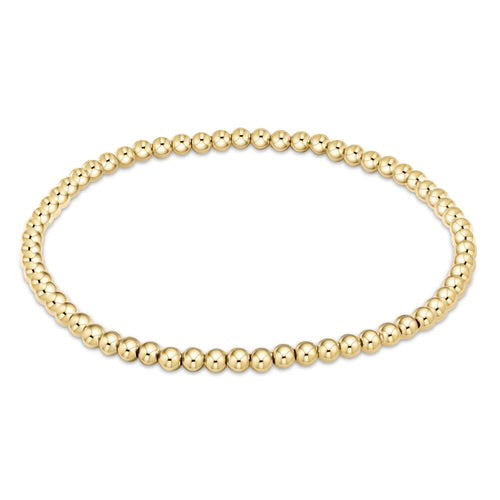 Classic Gold 3mm Bead Bracelet (EXTENDS)