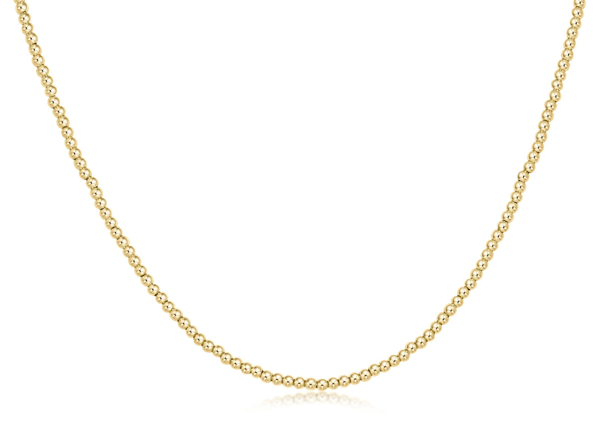 15” choker classic gold 2mm bead