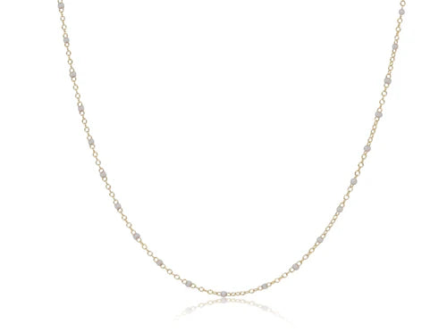 15” choker simplicity chain gild - 2mm pearl