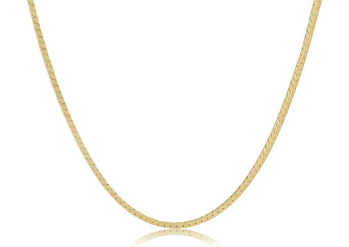 15” choker herringbone chain - gold