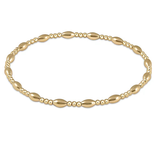 Harmony sincerity pattern 2mm bead bracelet - gold