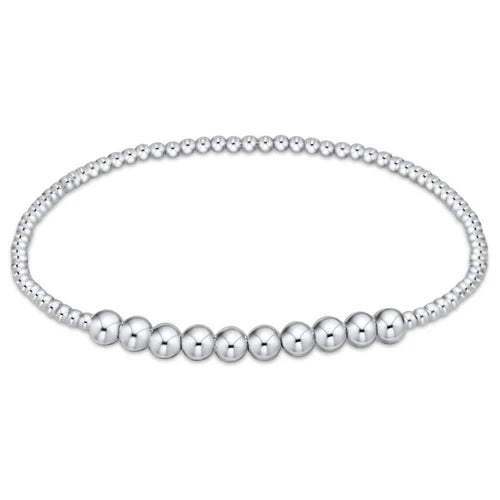 Classic sterling beaded bliss 2mm bead bracelet - 4mm sterling