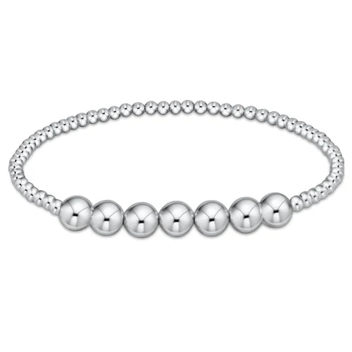 Classic sterling beaded bliss 3mm bead bracelet - 6mm sterling