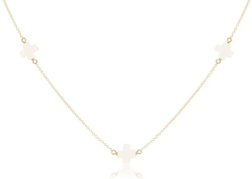 17" choker simplicity chain gold - signature cross off-white