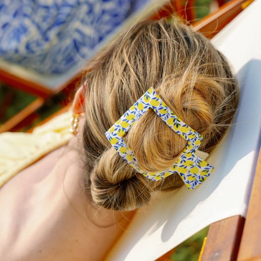 Flat Square Hair Clip | Large | Limoncello