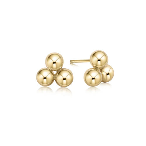Classic cluster stud - 6mm gold