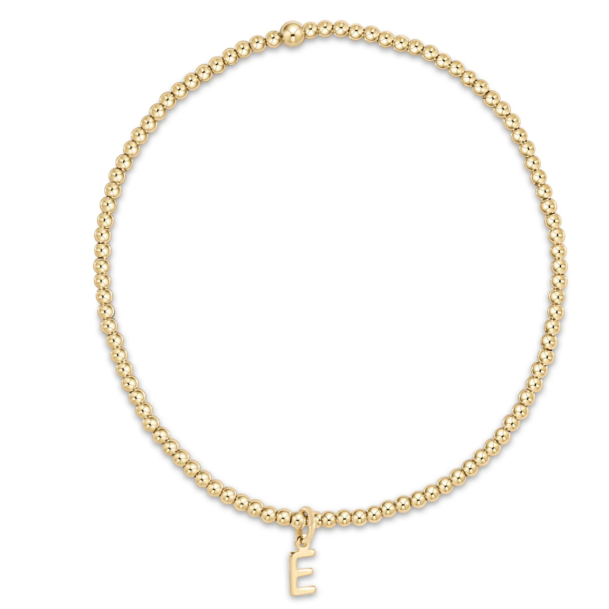 Classic gold 2mm bead bracelet - respect gold charm