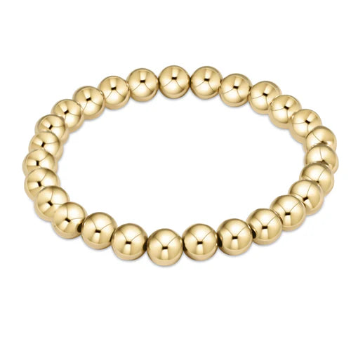 Classic gold 7mm bead bracelet