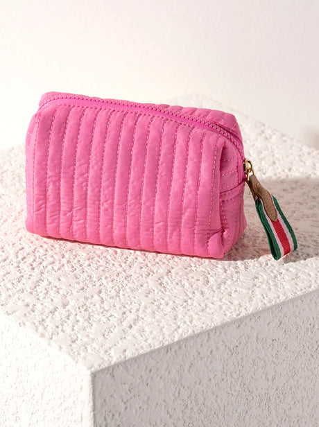 Shiraleah Ezra Quilted Nylon Small Boxy Cosmetic Pouch