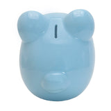 Blue Big Ear Pig- Glazed Ceramic Piggy Bank