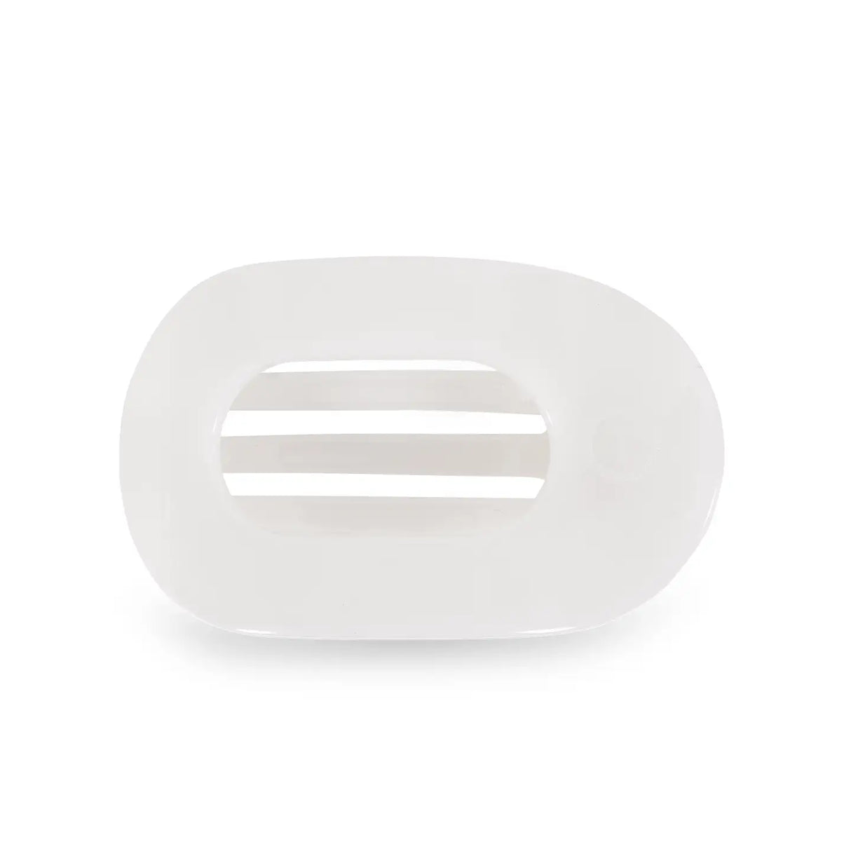 Coconut White Small Flat Round Clip