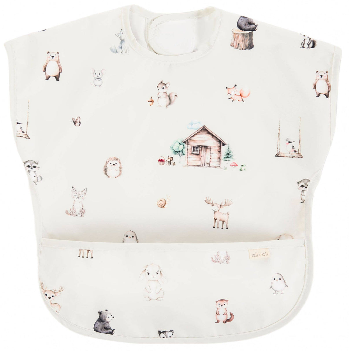 Smock Bib for Baby & Toddler Short Sleeve (Woodlands)