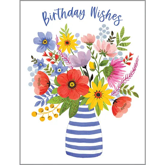 Birthday Card - Birthday Flower Vase