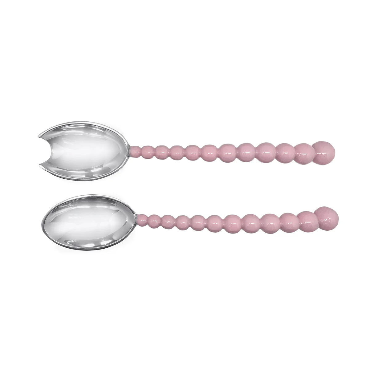 Pearled Pink Salad Servers