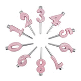 Pink Candle Number Holder Set