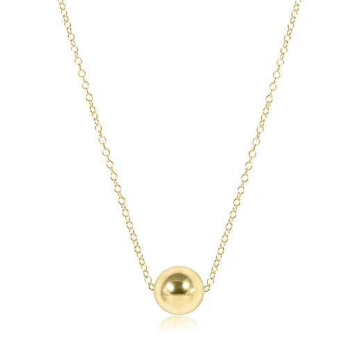 16" necklace gold - classic 8mm gold