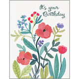 Birthday Card - Secret Garden Flowers