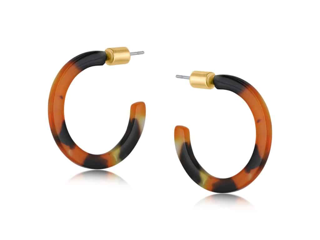 Hortense Thin Resin Hoop Earrings