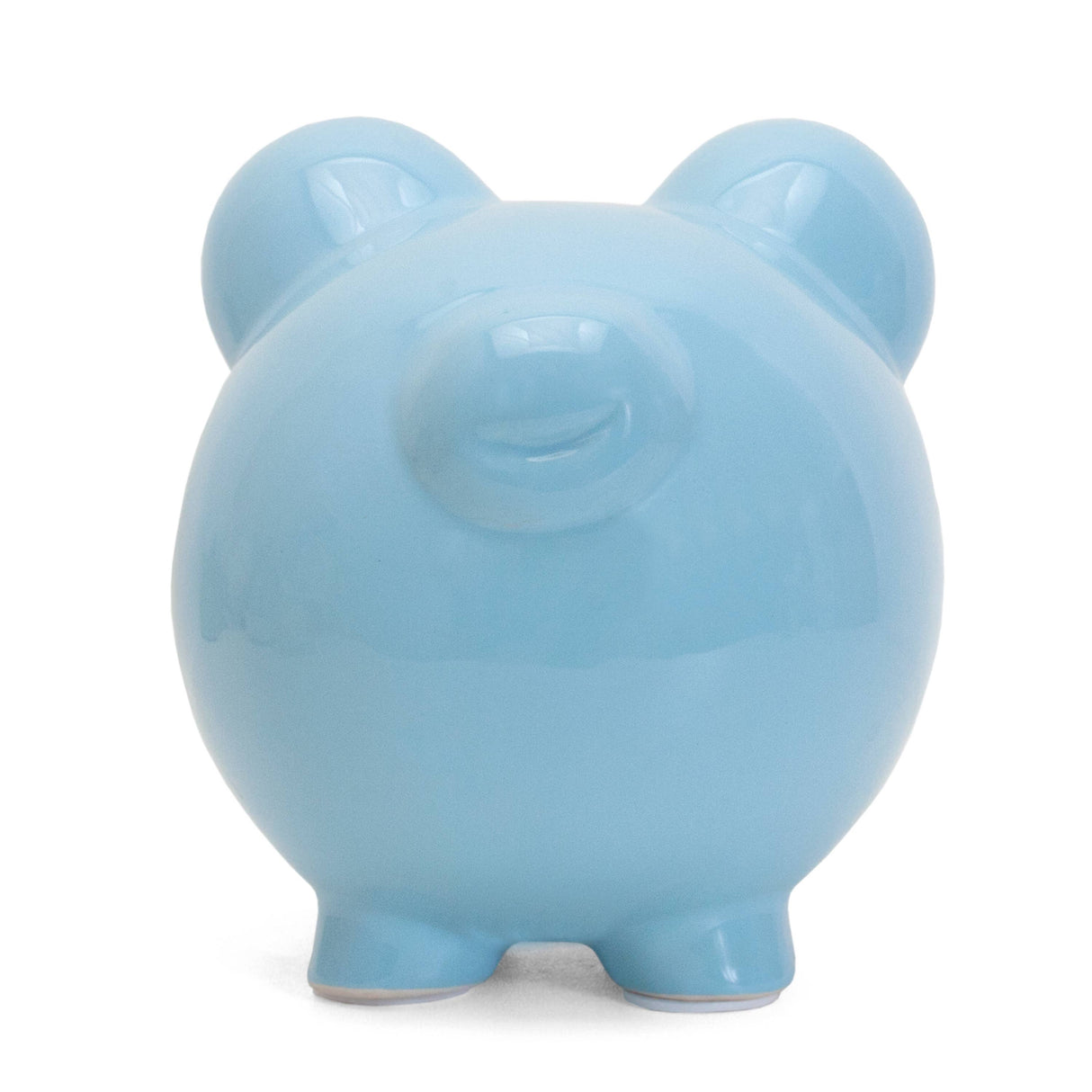 Blue Big Ear Pig- Glazed Ceramic Piggy Bank