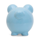 Blue Big Ear Pig- Glazed Ceramic Piggy Bank