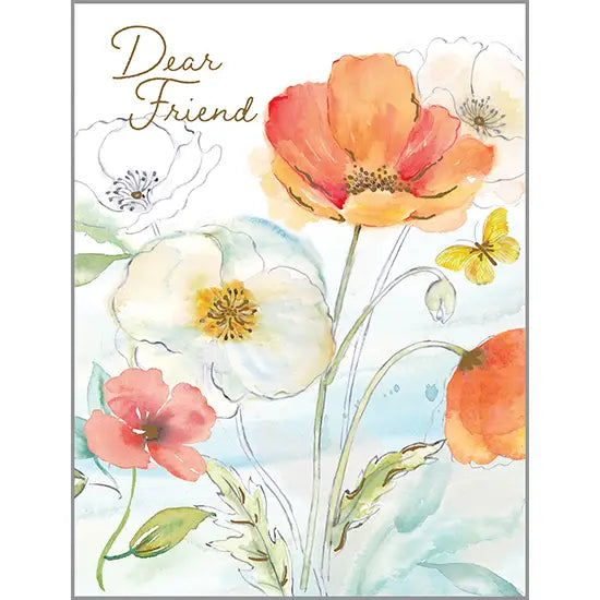 Birthday Card - Happy Poppies