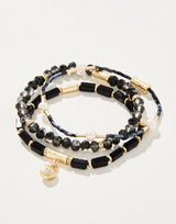 Sparkle Stretch Bracelet Set Black