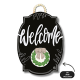 Black Bloom "Welcome" Hanger + Mini
