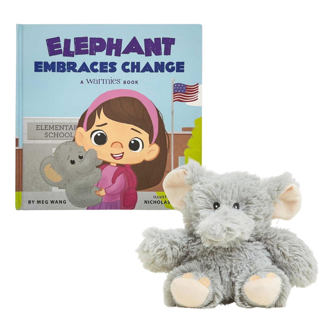 Elephant Warmies Junior & Elephant Embraces Change Book