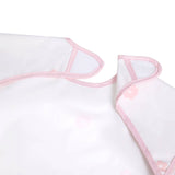 Smock Bib for Baby & Toddler Short Sleeve (Pink Flowers)