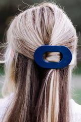 Midnight Rain Medium Flat Round Hair Clip