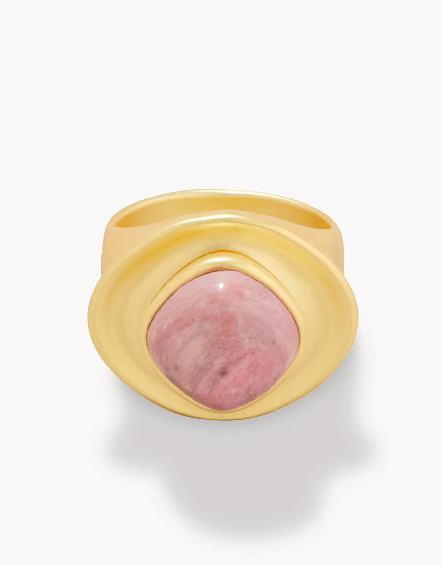 Stone Ring Pink Rhodonite