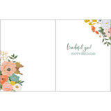 Birthday Card - Boho Floral