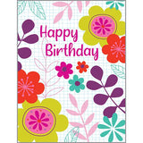 Birthday Greeting Card - Mod Flower Pop-Kids