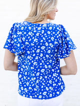 Paisley Top | Party Animal Blue + White