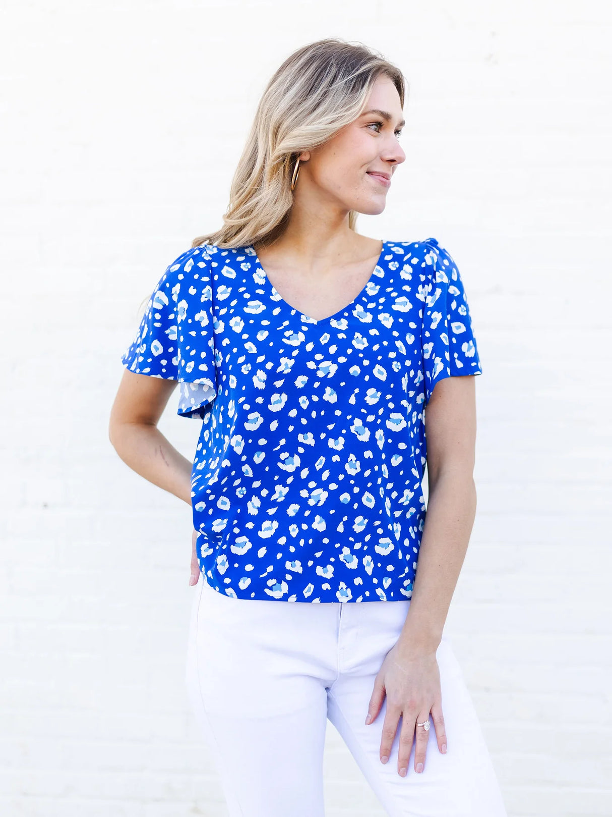 Paisley Top | Party Animal Blue + White