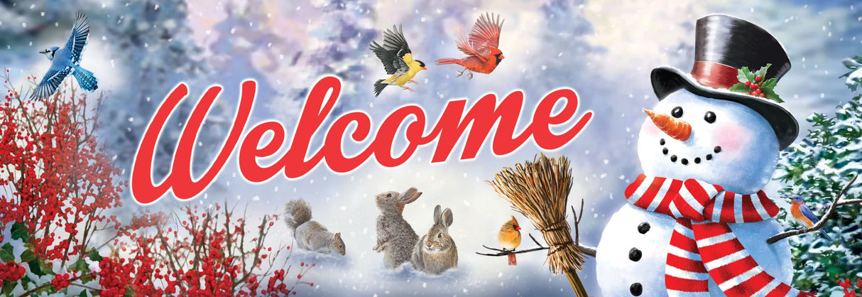 Snowman and Birds- Signature Sign