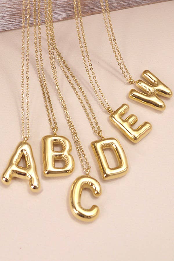 18k Stainless Steel Tarnish Free Initial Necklace