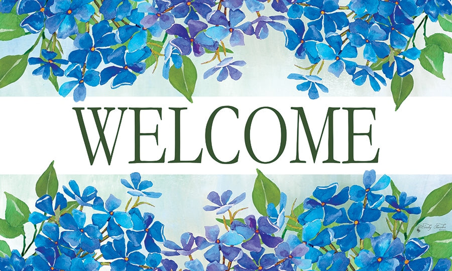 Hydrangeas Welcome-Floor Mat