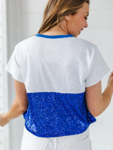 Diane Top | Blue + White