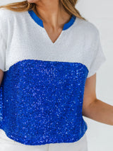 Diane Top | Blue + White