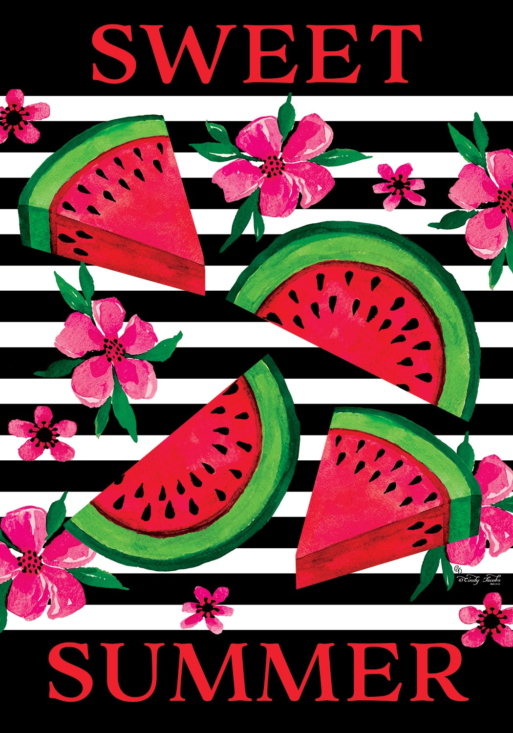 Watermelon Stripe- House Flag