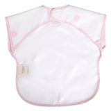 Smock Bib for Baby & Toddler Short Sleeve (Pink Flowers)