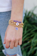 Kentucky Wildcats 2-Row Ball Bead Stretch Bracelet