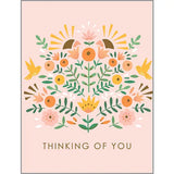 Thinking of You Card - Sunshine and Flowers